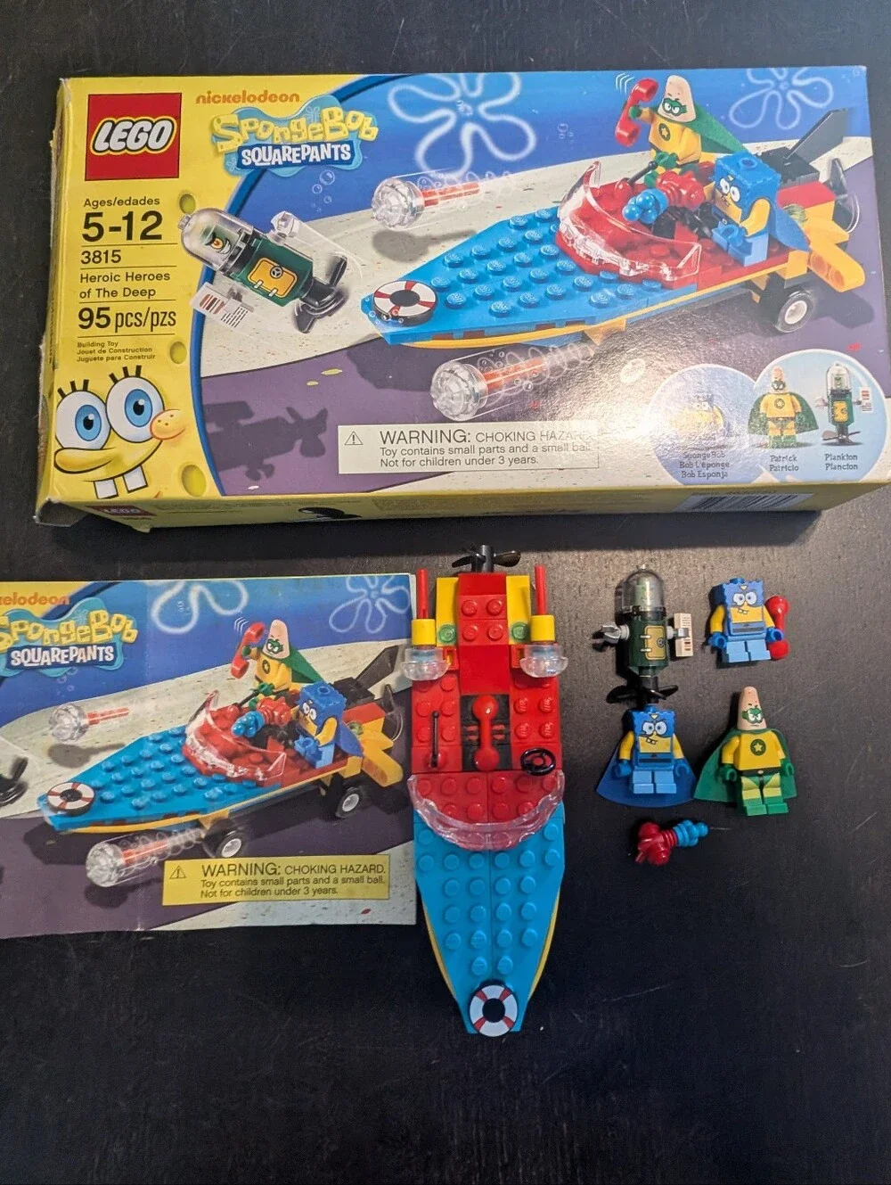 LEGO SpongeBob SquarePants Heroic Heroes Of The Deep 3815 Plankton 100% Complete
